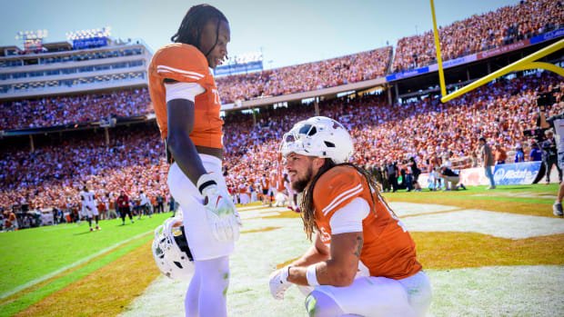 Xavier Worthy and Jordan Whittington after the Oklahoma Loss